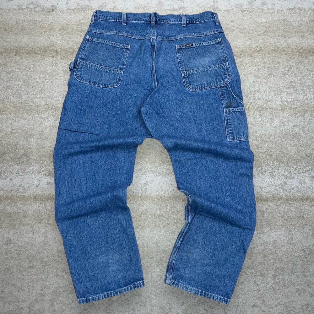 Vintage Y2K Key Imperial Carpenter Jeans 40x32 Baggy Wide Leg Fit Medium Wash